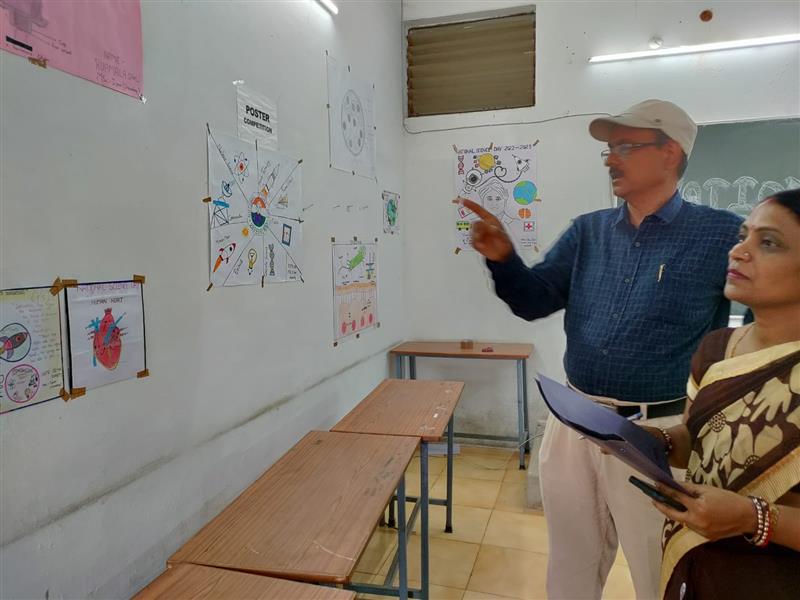 28-02-2022 Judgement of poster competition by Dr.K.K Sharma Sir from Govt college Dharsiva